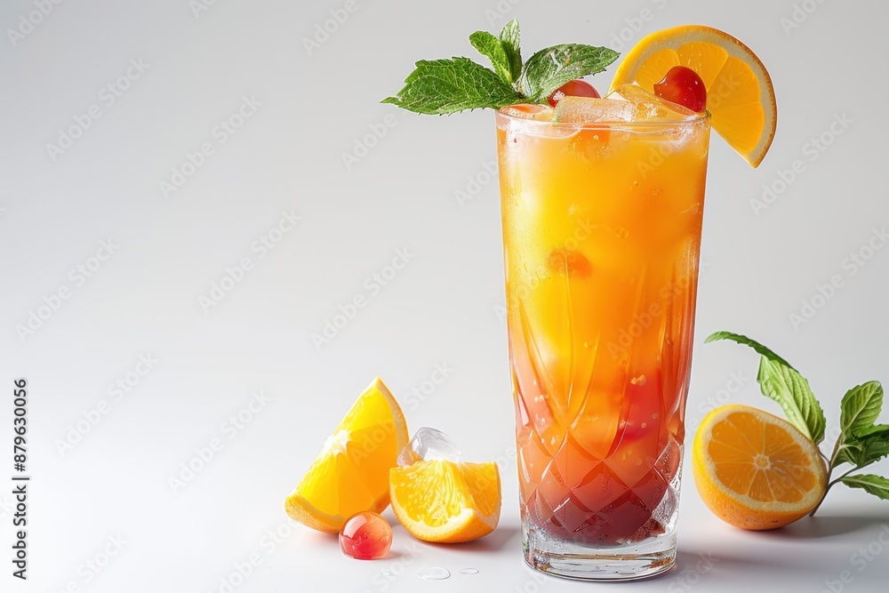 Tropical Wave drink in glass ,isolate ,minimal, simple background Tropical Wave drink in glass ,isolate ,minimal, simple background