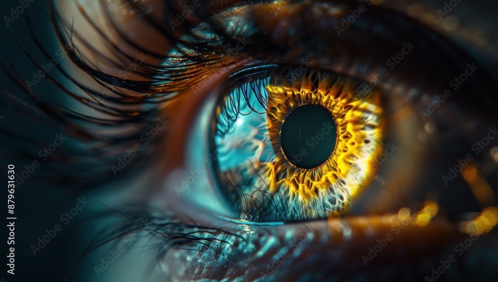 Close-Up View of a Human Eye with Detailed Iris Close-Up View of a Human Eye with Detailed Iris