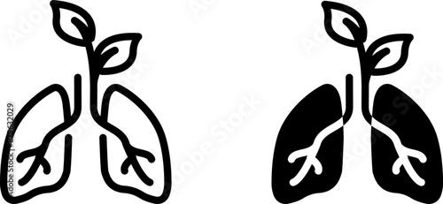Anti inflammatory lung icon , vector illustration