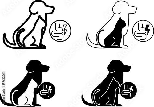 Pet IBD icon, cat dog IBD, vector illustration
