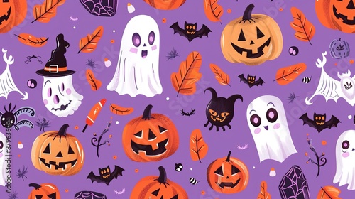 Halloween pattern wallpaper © pixelwallpaper
