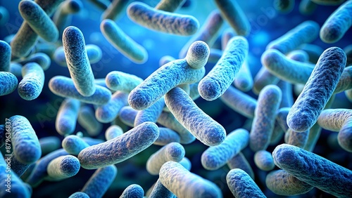 background close-up of probiotics, bacteria.