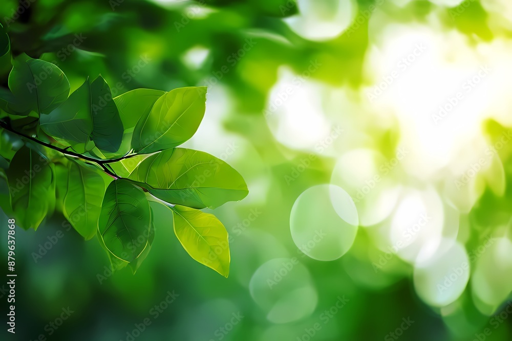 Abstract green nature bokeh background, Ai Generated Abstract green nature bokeh background, Ai Generated