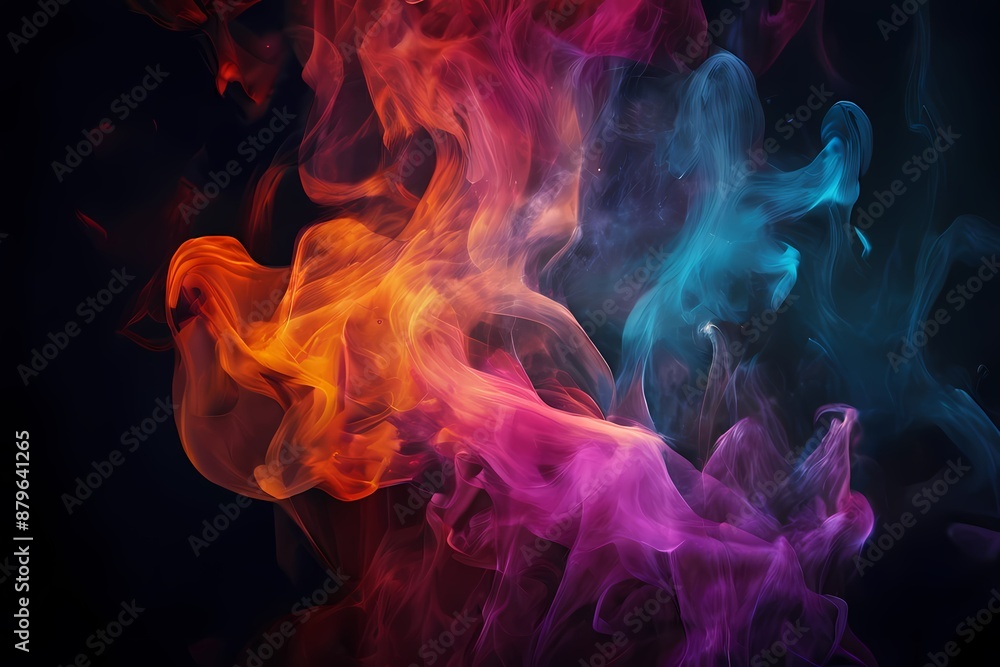 Colorful smoke background, AI Generated Colorful smoke background, AI Generated