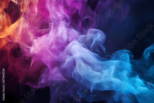 Colorful smoke background, AI Generated