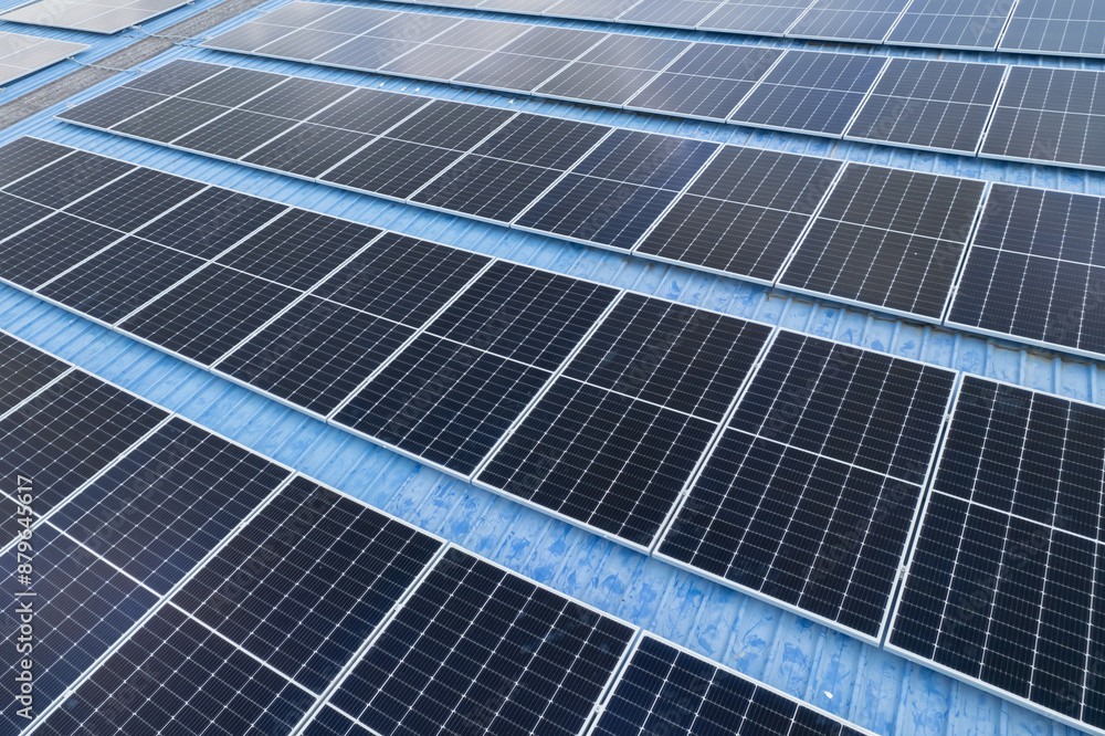 Solar panels on the rooftop