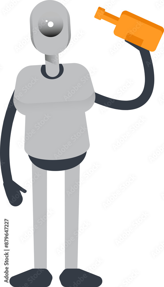 Humanoid Robot Character Drinking Beer
Humanoid Robot Character Drinking Beer