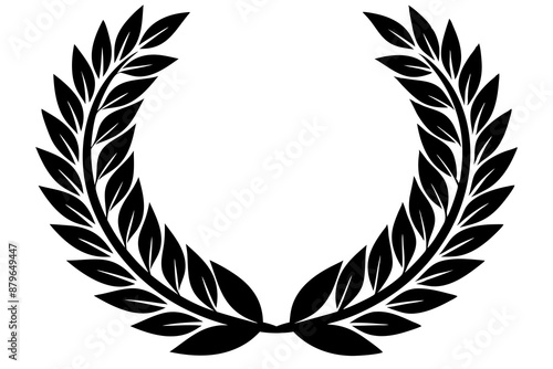 laurel-wreath silhouette vector illustration 