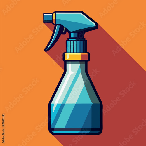 Isolated cleaning spray bottle sticker design
