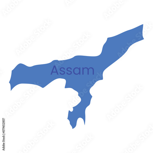 Assam State Map Vector Icon. India Assam Province State icon. Assam Map