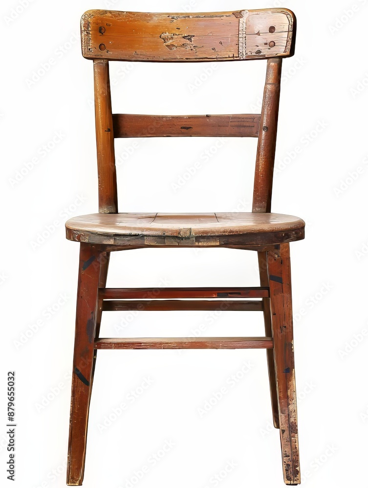 Weathered wooden chair with a rustic charm Weathered wooden chair with a rustic charm