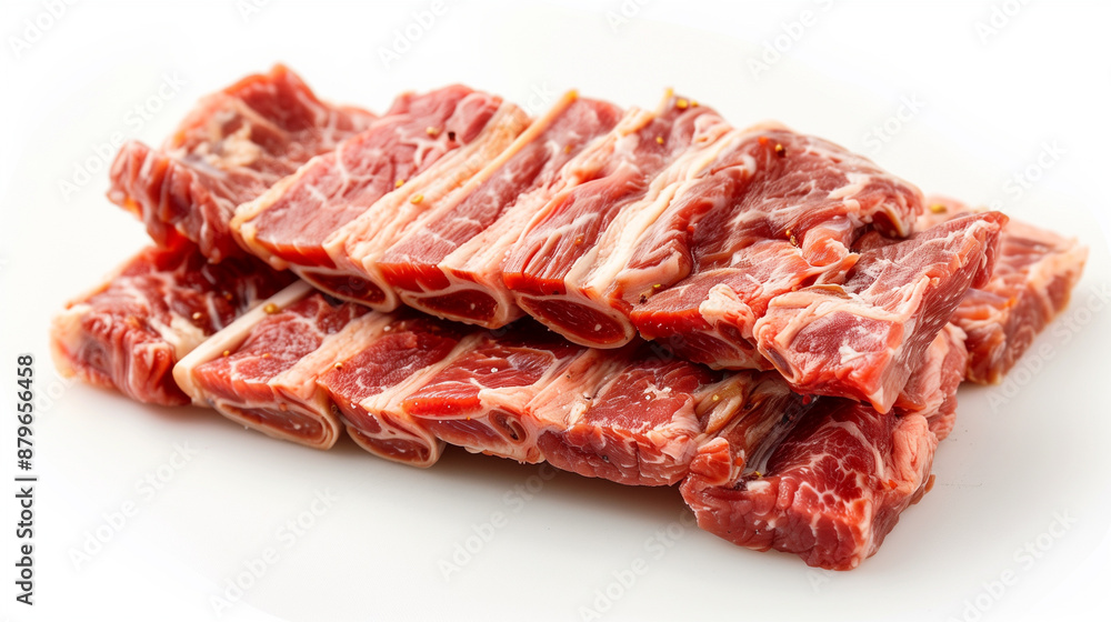 Raw ribs. Fresh ribs isolated on a white background. Raw ribs. Fresh ribs isolated on a white background.