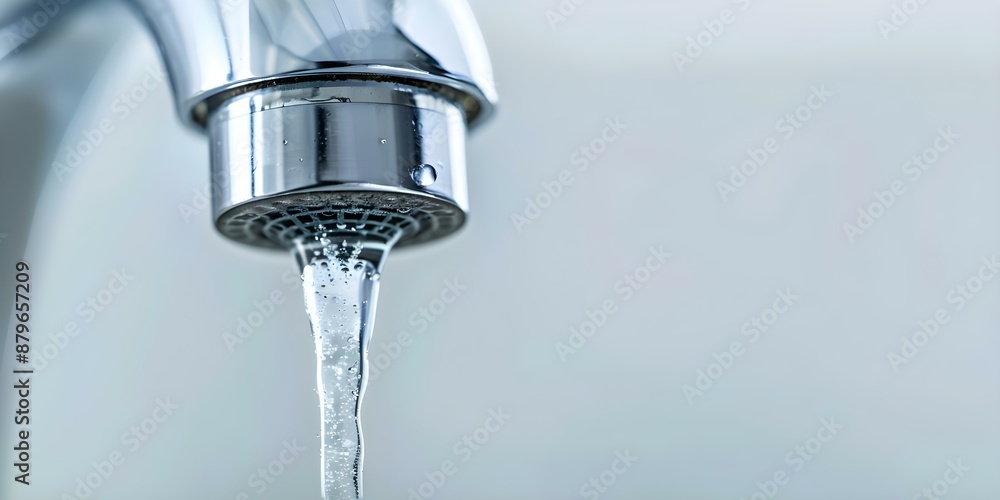 Close-up of a leaking faucet wasting water with no one around. Concept Environmental Conservation, Water Waste, Plumbing Issues, Sustainability, Home Maintenance Close-up of a leaking faucet wasting water with no one around. Concept Environmental Conservation, Water Waste, Plumbing Issues, Sustainability, Home Maintenance