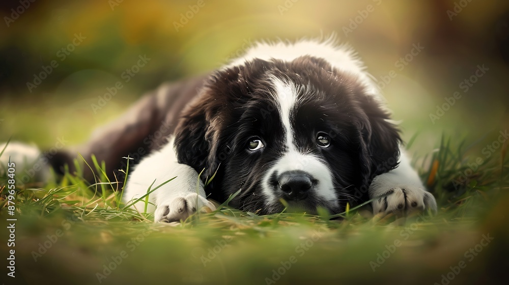 Playtime for a Landseer Puppy : Generative AI Playtime for a Landseer Puppy : Generative AI