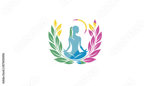Woman Wellness, Success, Empowered and Health logo design white background