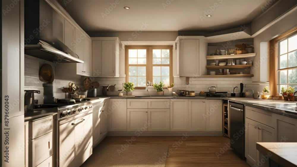 modern kitchen interior, Sunlit Kitchen with Natural Light, Sunlit kitchen with natural light streaming through the windows, illuminating a well-organized, modern space modern kitchen interior, Sunlit Kitchen with Natural Light, Sunlit kitchen with natural light streaming through the windows, illuminating a well-organized, modern space
