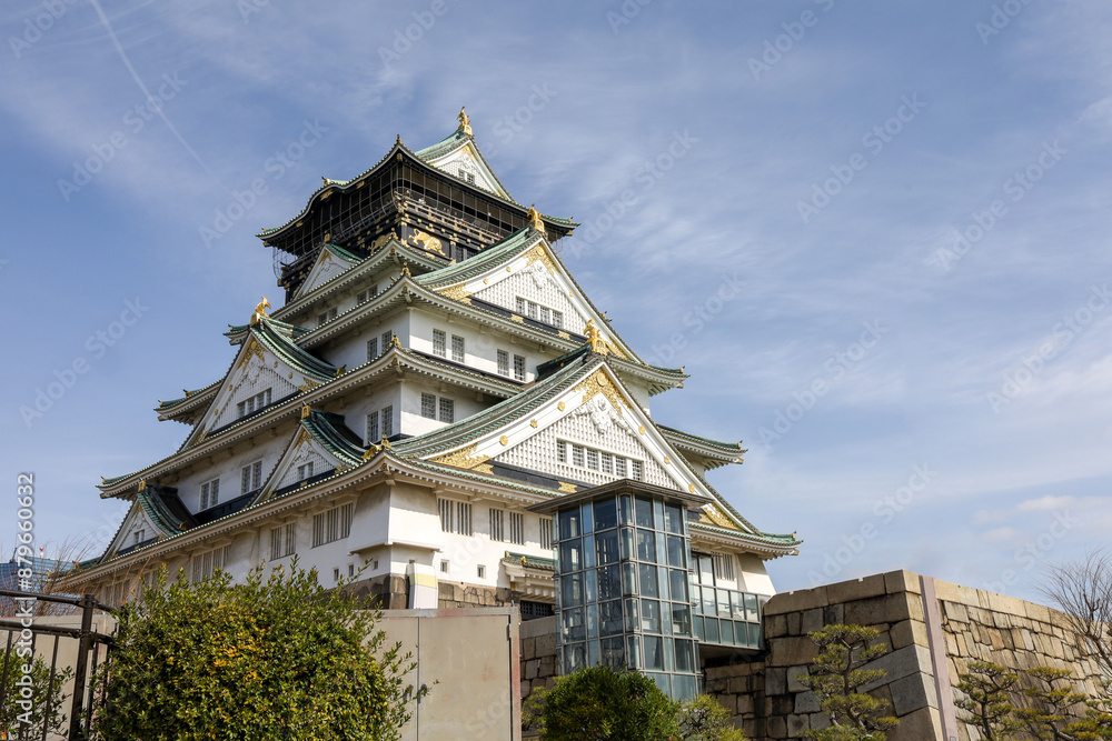The osaka castle in the big castle and most famous in osaka japan The osaka castle in the big castle and most famous in osaka japan