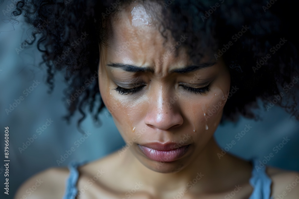 Beautiful black woman crying Beautiful black woman crying