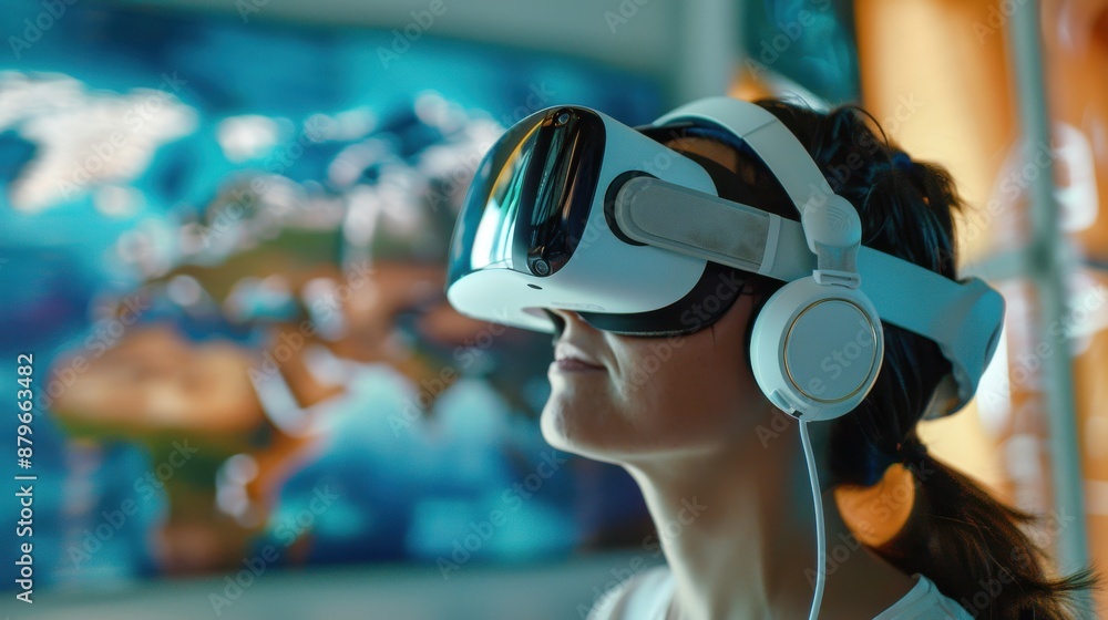 Virtual tour of a museum using VR, informative and engaging.