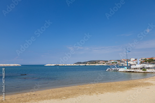 The seaside resort of Limenaria on the island of Thassos in Greece.