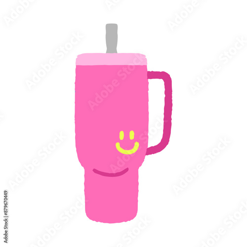 Tumblers cartoon. Tumblers line art cartoon, digital art illustration