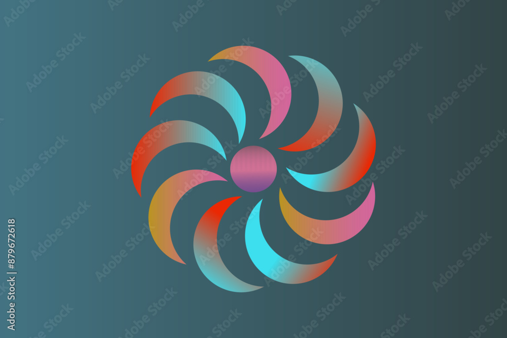 a colorful abstract logo with a spiral design a colorful abstract logo with a spiral design