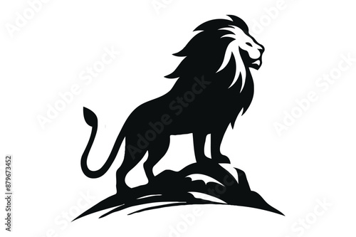 Regal Lion Silhouette Vector Illustration