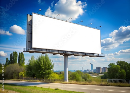 Wallpaper Mural Billboard in city or urban area, ideal for advertising and promotional campaigns, blank bill board, copy space Torontodigital.ca