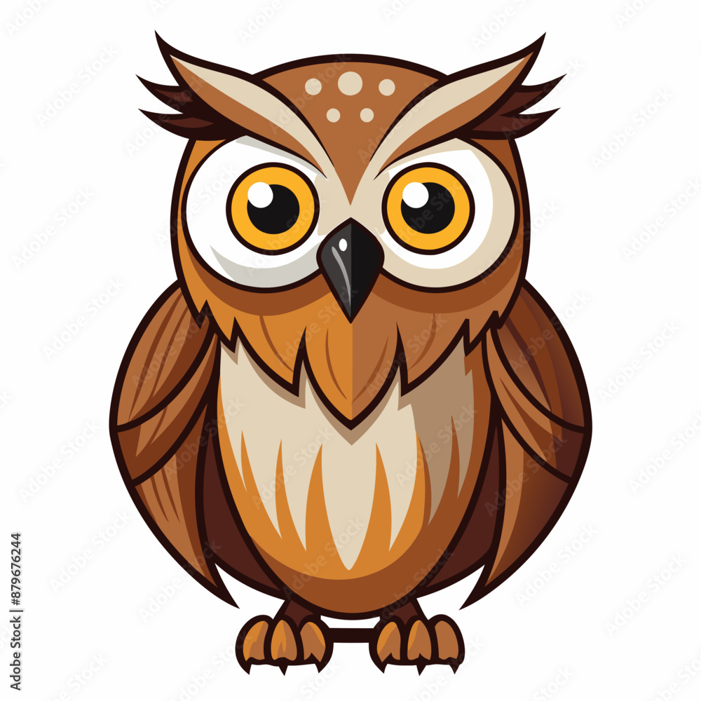 Naklejka premium owl vector and illustration