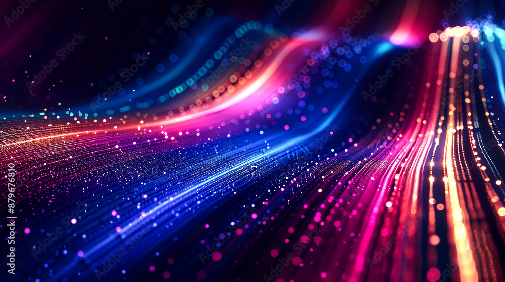 Fototapeta premium background digital light speed for high speed of internet