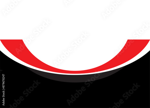 Red and black vector pattern. Transition between colors. Modern vector background from abstract arcs. For separate design.