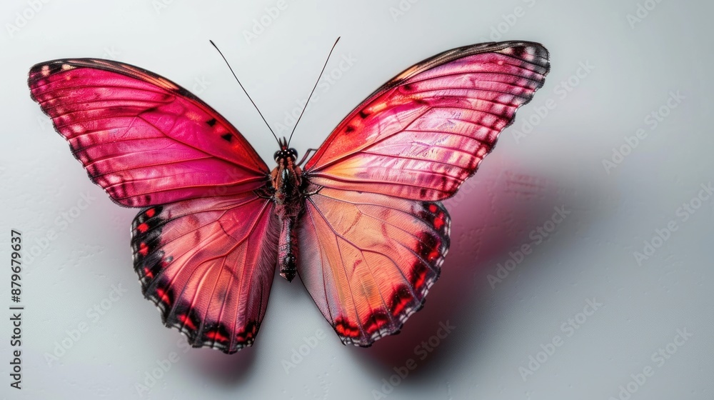 Obraz premium Pink Butterfly Macro Closeup