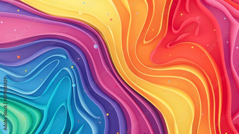 Fototapeta premium Rainbow patterns add vibrancy and dynamism, capturing attention and making designs lively and engaging.