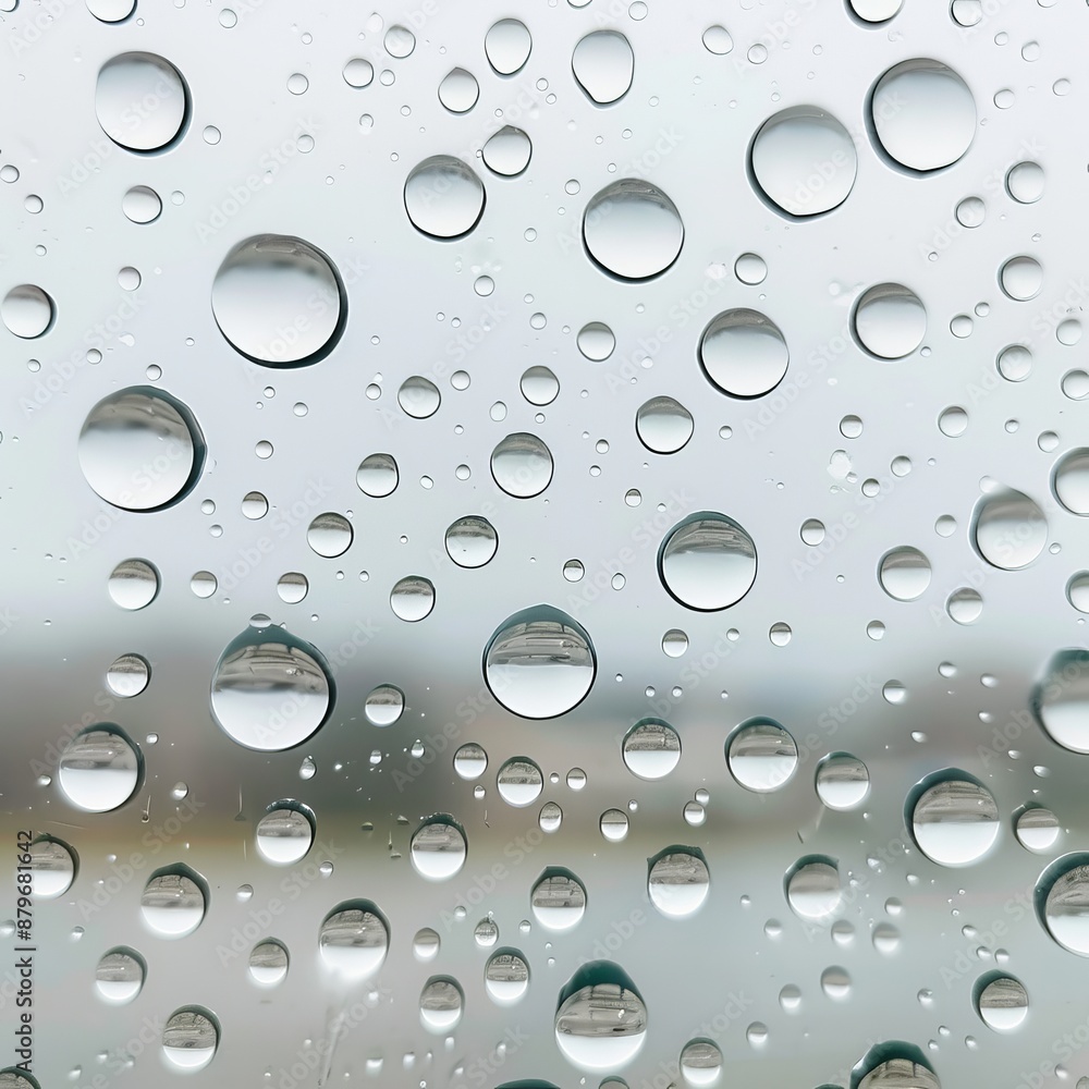 A window with raindrops on it, creating a blurry and hazy effect A window with raindrops on it, creating a blurry and hazy effect