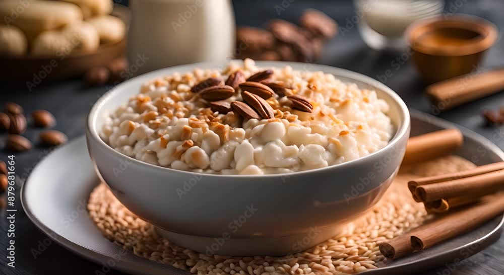 Spanish rice pudding dessert. Arroz con leche. Spanish rice pudding dessert. Arroz con leche.
