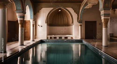 Interior of a Turkish bath.