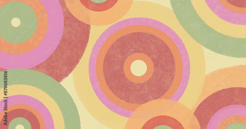 An abstract pastel graphic circles presentation or cover page background, cute modern shape geometric art, minimalist fantasy and smooth wallpaper, playful watercolor drawing with pink, yellow, green. An abstract pastel graphic circles presentation or cover page background, cute modern shape geometric art, minimalist fantasy and smooth wallpaper, playful watercolor drawing with pink, yellow, green.