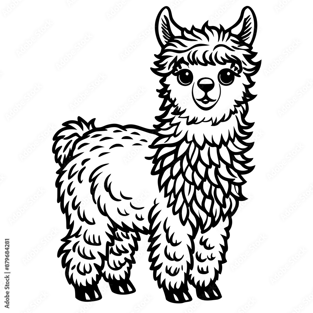 Fluffy Alpaca Vector Design and illustration Fluffy Alpaca Vector Design and illustration