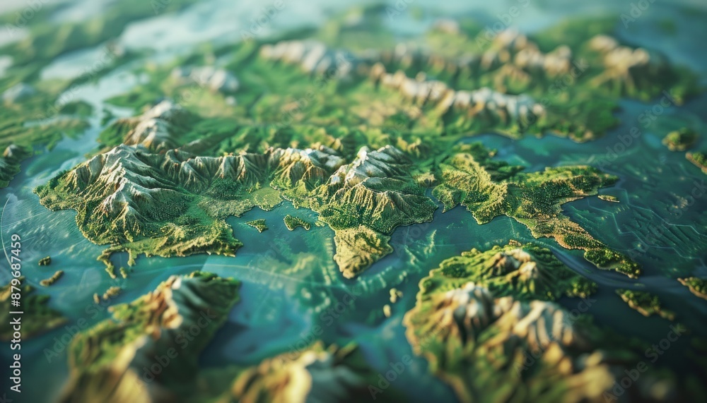 3D surface of earth planet. Map of the planet. World map with exaggerated topographic relief. Detailed global world physical map 3D surface of earth planet. Map of the planet. World map with exaggerated topographic relief. Detailed global world physical map