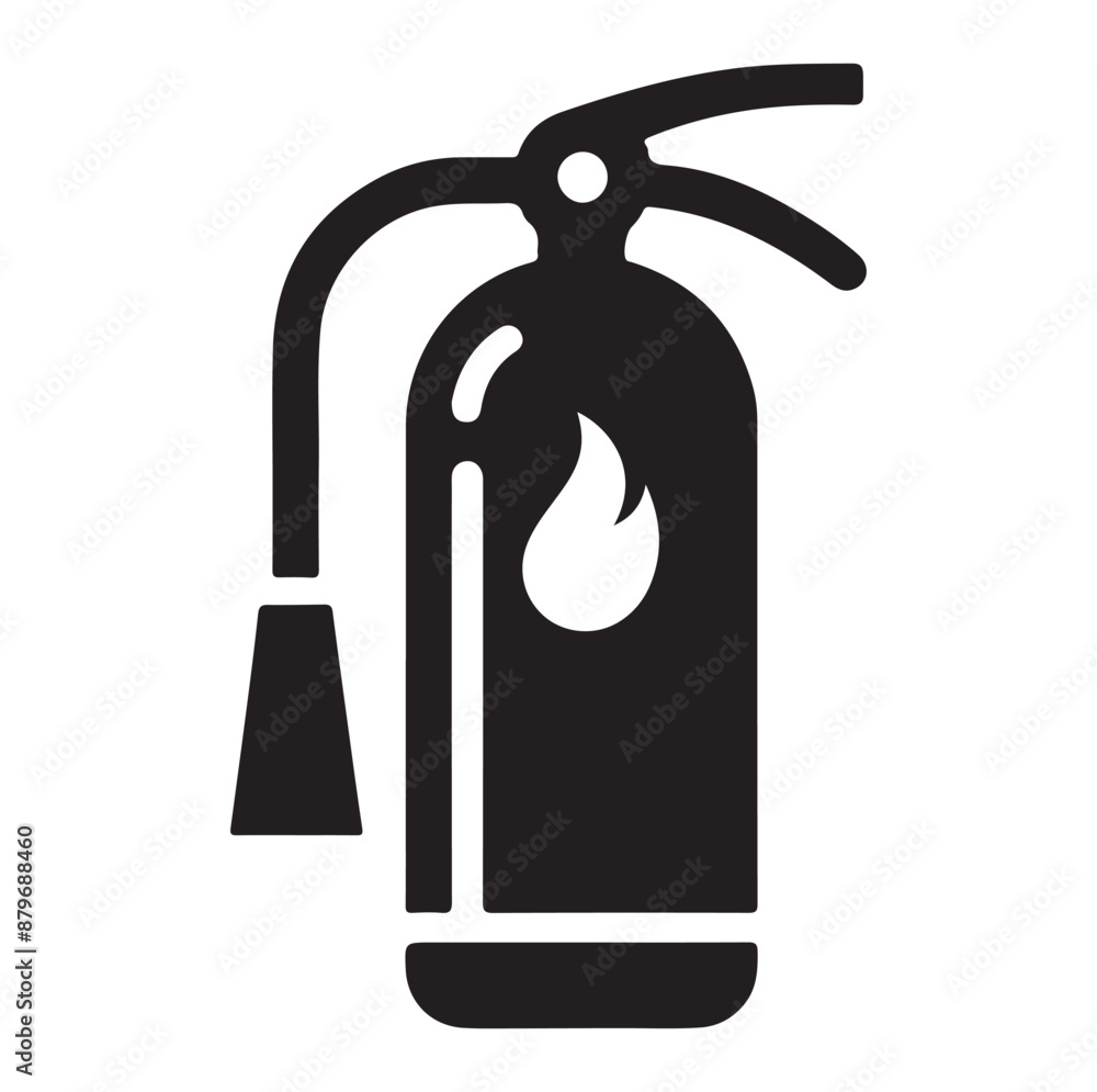 Minimal Fire extinguisher icon symbol silhouette Minimal Fire extinguisher icon symbol silhouette