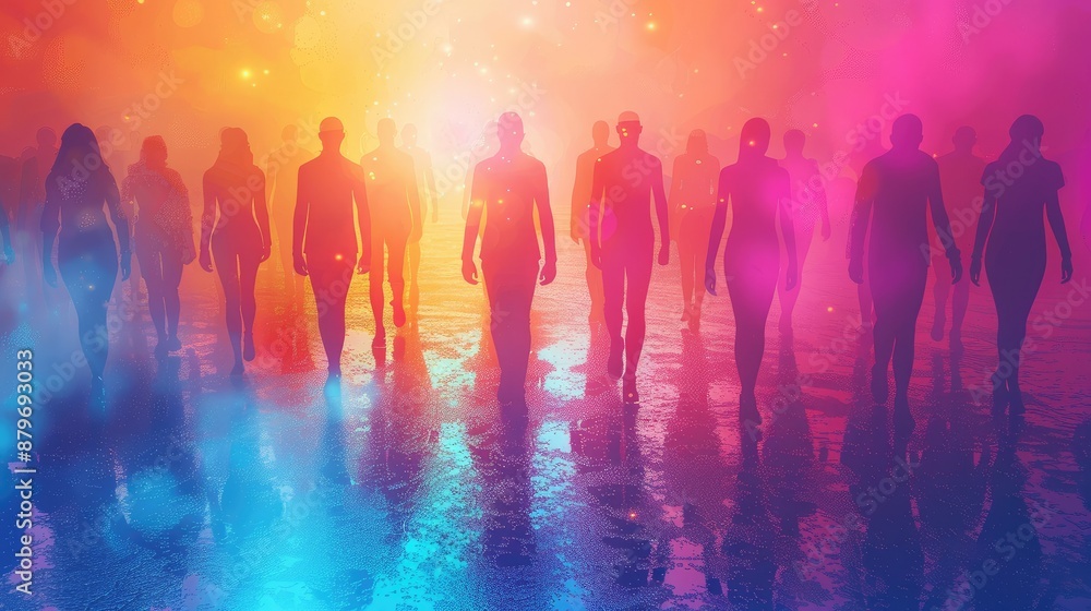 Colorful gradient background representing career diversity Colorful gradient background representing career diversity