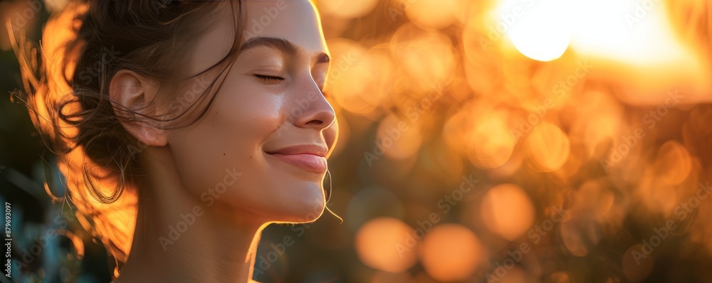 A portrait of a person with a serene smile, their peaceful aura radiating tranquility and inner peace. A portrait of a person with a serene smile, their peaceful aura radiating tranquility and inner peace.
