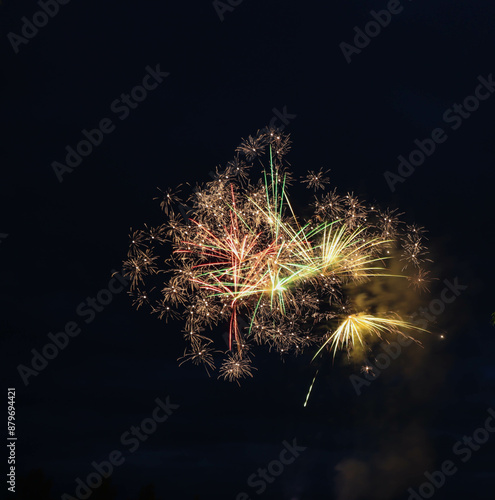 Fireworks Display In Martensville, Saskatchewan For Canada Day. photo