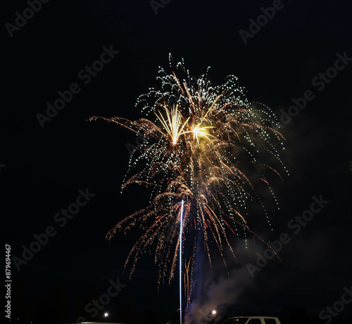 Fireworks Display in Martensville, Saskatchewan For Canada Day photo