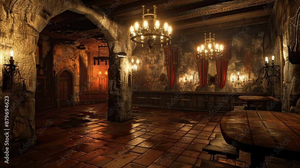 Fototapeta premium Western Architecture. AI generated art illustration.