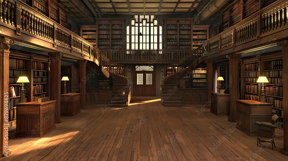 Fototapeta premium Western Architecture. AI generated art illustration.