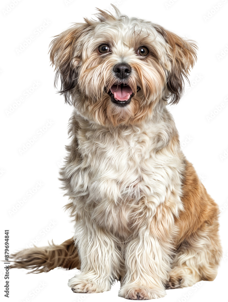 Smiling Maltese Dog Sitting on Transparent Background, Ideal for Pet Photography and Grooming Advertisements Smiling Maltese Dog Sitting on Transparent Background, Ideal for Pet Photography and Grooming Advertisements