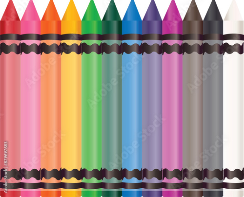 crayon clipart or illustration isolated on a transparent background—realistic crayon clipart png.
