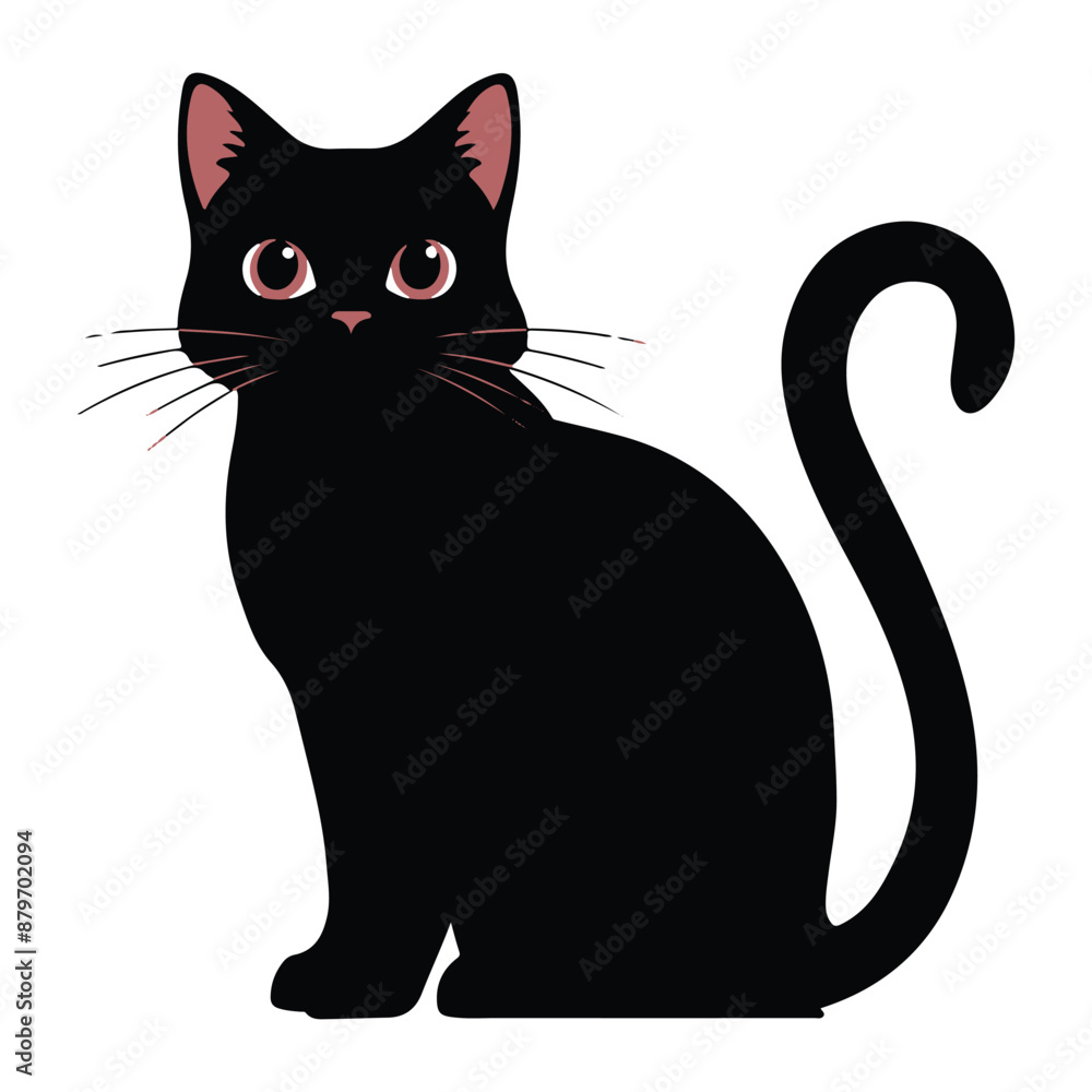 A Beautiful Cat in silhouette vector illustration A Beautiful Cat in silhouette vector illustration