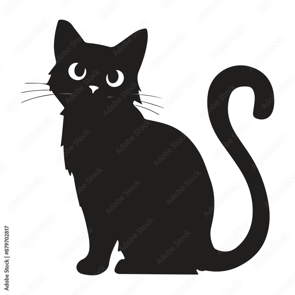 A Beautiful Cat in silhouette vector illustration A Beautiful Cat in silhouette vector illustration
